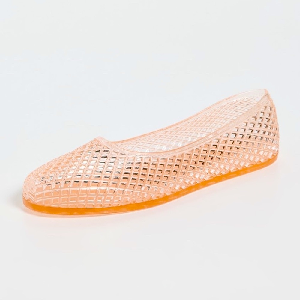 Ancient Greek Sandals - Nude Iro Jelly Flats - Size 39 or US 8
